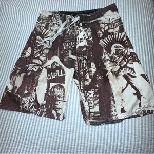 O’Neil Vintage Punk Band Fullprint Shorts *CUT TAG**